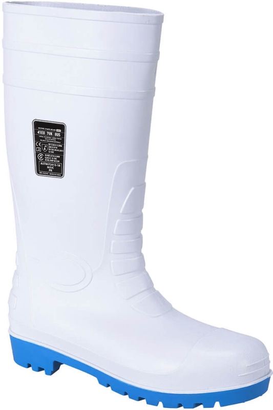 BOTTE DE SECURITE MIXTE, AGRO-ALIMENTAIRE, BLANC, RISQUES CHIMIQUES, REACH, ETANCHE - CE EN ISO 20345 S5 SRC + EN 13832-2 + REACH