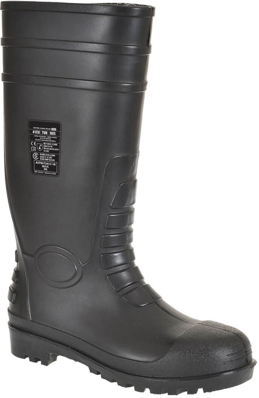 BOTTE DE SECURITE MIXTE, RAFFINAGE, NOIR, RISQUES CHIMIQUES, REACH, ETANCHE - CE EN ISO 20345 S5 SRC + EN 13832-2 + REACH - 36/49