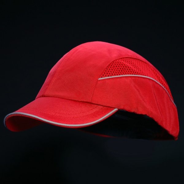 CASQUETTE DE PROTECTION ROUGE TOUTES SAISONS AIRFULL LIGHT JONC RETRO, COQUE ABS AEREE, EN812.