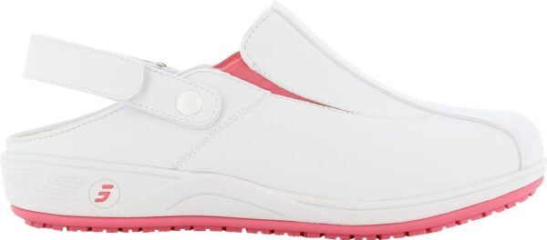 SANDALE FEMME PIED SENSIBLE, PARAMEDICAL/COLLECTIVITES ROSE, ANTIDERAPANT - CE EN ISO 20347 OB A E RC ESD