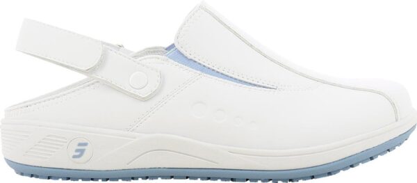 SANDALE FEMME PIED SENSIBLE, PARAMEDICAL/COLLECTIVITES BLEU, ANTIDERAPANT - CE EN ISO 20347 OB A E RC ESD
