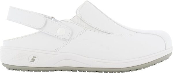 SANDALE FEMME PIED SENSIBLE, PARAMEDICAL/COLLECTIVITES BLANC, ANTIDERAPANT - CE EN ISO 20347 OB A E RC ESD