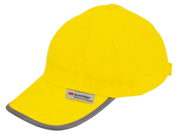 CASQUETTE DE SIGNALISATION JAUNE FLUO 6 PANNEAUX REGLAGE VELCRO