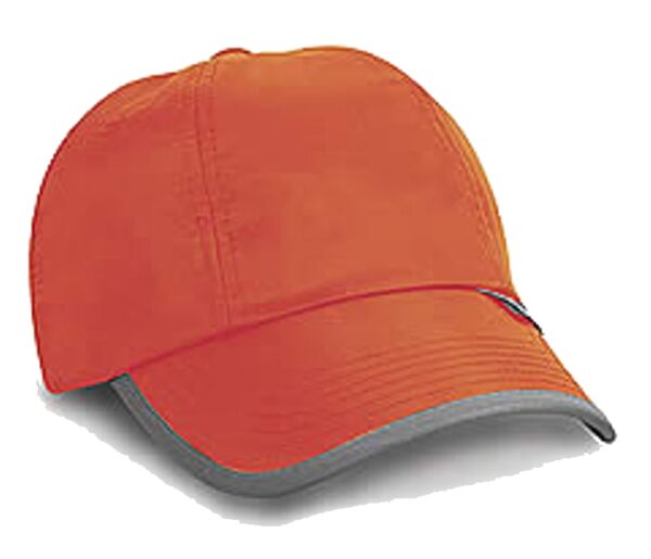 CASQUETTE DE SIGNALISATION ORANGE FLUO 6 PANNEAUX REGLAGE VELCRO