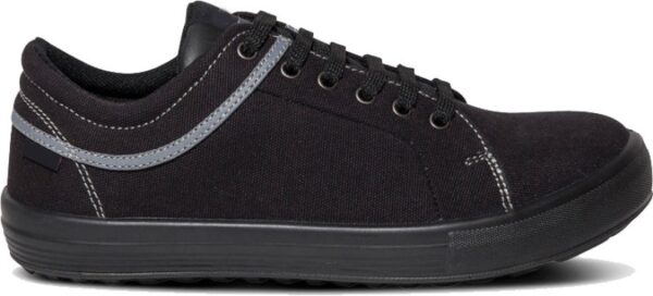 TENNIS DE SECURITE MIXTE, PIED SENSIBLE NOIR CANVAS ULTRA-SOUPLE ET RESPIRANT - CE EN ISO 20345 S1P SRC