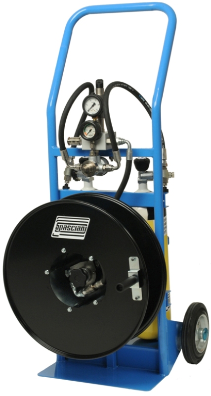 CHARIOT POUR 1 BOUTEILLE 50L/200BARS (LIVRE SANS BOUTEILLE), ROBINET EN