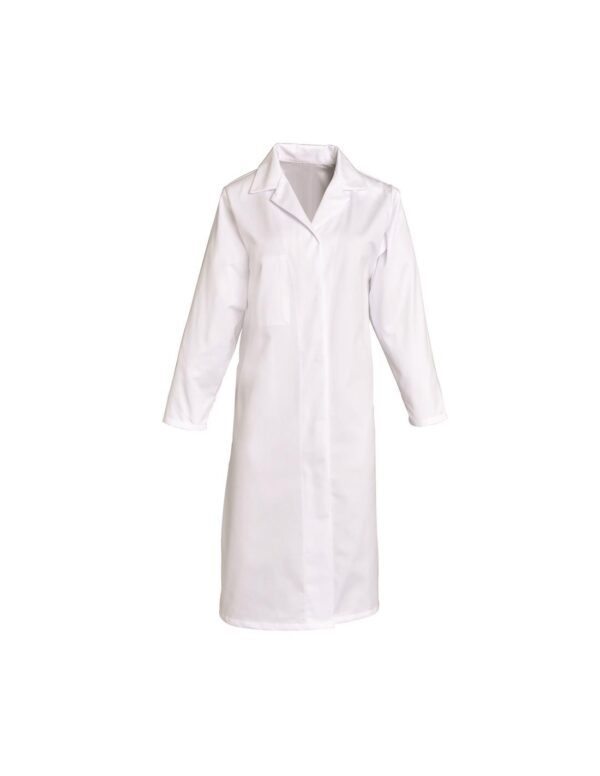 BLOUSE CHRISITNE. PRESSIONS MANCHES LONGUES. UNI POLYESTER / COTON. T0 (36/38) A 6 (60/62) - BLANC