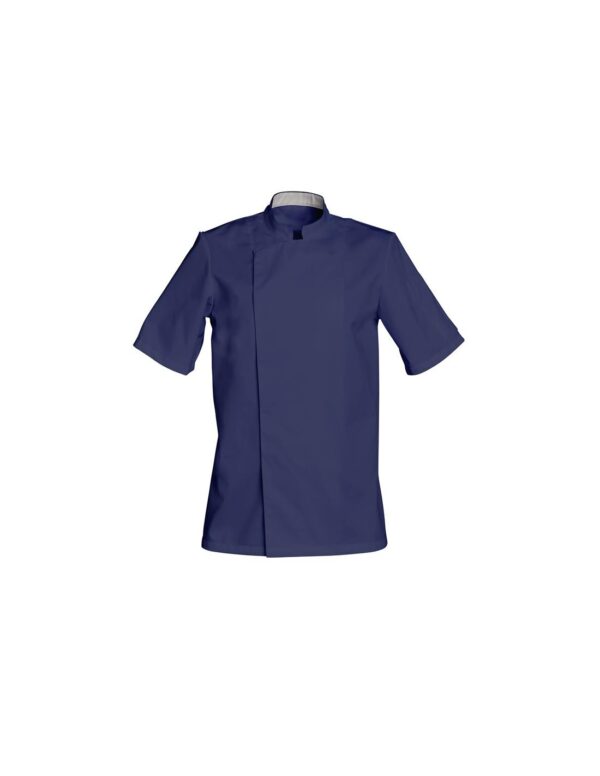 VESTE COOKIE. PRESSIONS MANCHES COURTES. UNI POLYESTER / COTON. T0 (36/38) à 6 (60/62) - MARINE