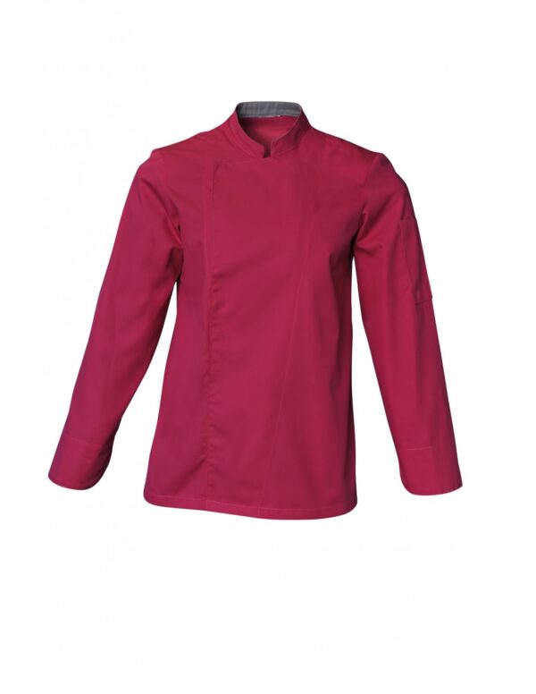 VESTE COOKIE. PRESSIONS MANCHES LONGUES. UNI POLYESTER / COTON. T0 (36/38) à 6 (60/62) - RHODAMINE