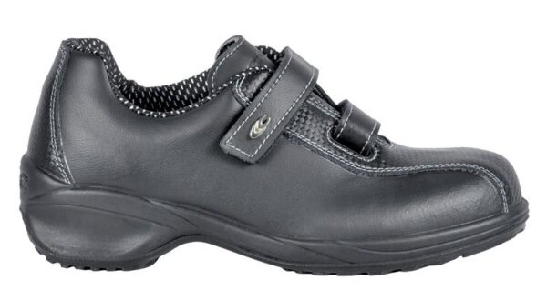 CHAUSSURE DE SECURITE FEMME BERBY BASSE A SCRATCH, TALON HAUT 3 CM, NOIR, ELLES LADY - CE EN ISO 20345 S3 SRC - 35/41