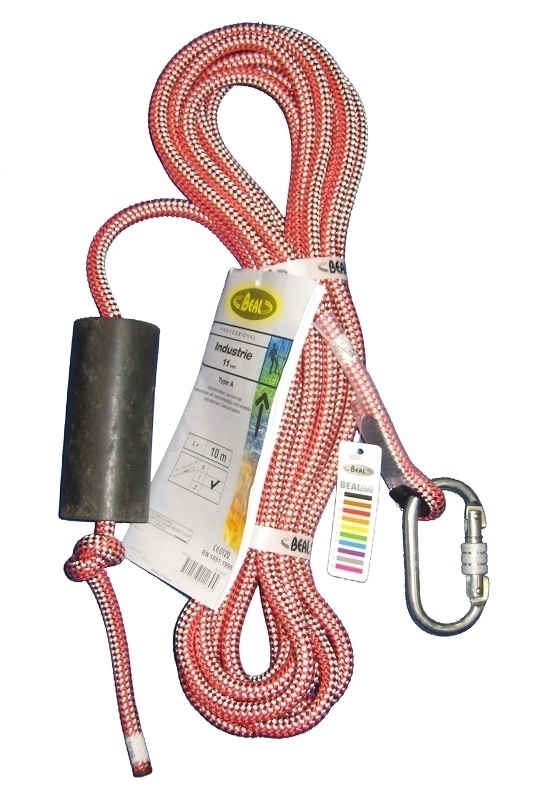 SUPPORT DRISSE PRÊT A L’EMPLOI. DIAM 11 MM, LONG 10 M. INDUSTRIE ROUGE BEAL "JAEP"
