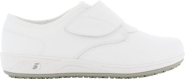 CHAUSSURE FEMME PIED SENSIBLE, PARAMEDICAL/COLLECTIVITES BLANC, ANTIDERAPANT - CE EN ISO 20347 O1 SRC ESD