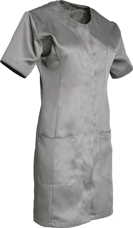 BLOUSE ELIN PRESSIONS MANCHES COURTES. UNI 50% TENCEL / 50% POLYESTER. T36/38 A 60/62 - GRIS CLAIR