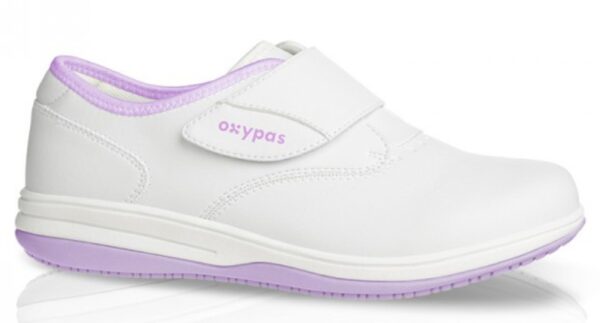 CHAUSSURE FEMME PIED SENSIBLE, PARAMEDICAL/COLLECTIVITES MAUVE, ANTIDERAPANT - CE EN ISO 20347 SRC ESD - 36/42