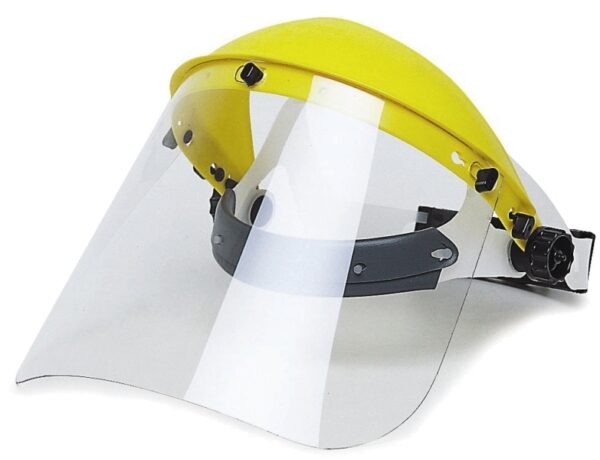ECRAN DE PROTECTION FACIALE - VISIÈRE POLYCARBONATE INCOLORE 30 X 20 CM AVEC SERRE TÊTE