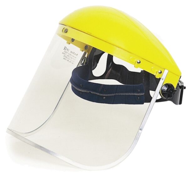 ÉCRAN DE PROTECTION FACIALE - VISIÈRE POLYCARBONATE INCOLORE 40 X 20 CM AVEC SERRE TÊTE 
