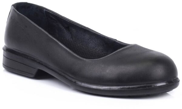 ESCARPIN DE SECURITE FEMME, TALON HAUT 2 CM, NOIR, CHR - CE EN ISO 20345 S2P SRC ESD