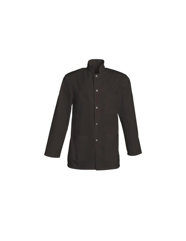 TUNIQUE FABIEN. PRESSIONS MANCHES REGLABLES. UNI POLYESTER / COTON. T0 (36/38) à 6 (60/62) - NOIR