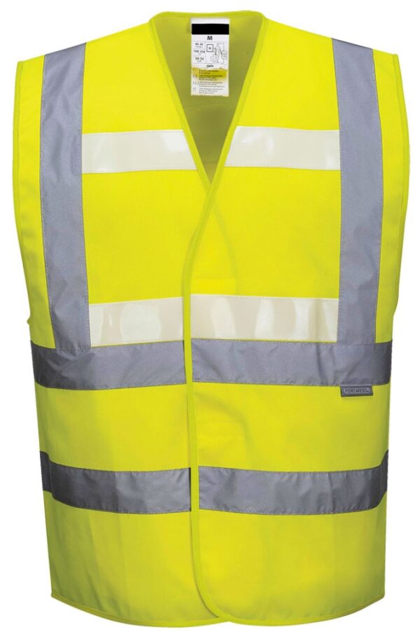 GILET HAUTE VISIBILITE PHOSPHORESCENT. 100% POLYESTER, 125 G/M². EN 13688, EN ISO 20471 CL2. TS/M À XXL/3XL - JAUNE