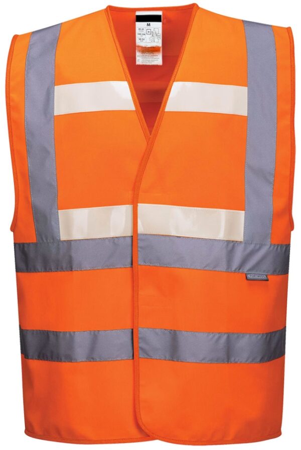 GILET HAUTE VISIBILITE PHOSPHORESCENT. 100% POLYESTER, 125 G/M². EN 13688, EN ISO 20471 CL2. TS/M À XXL/3XL - ORANGE