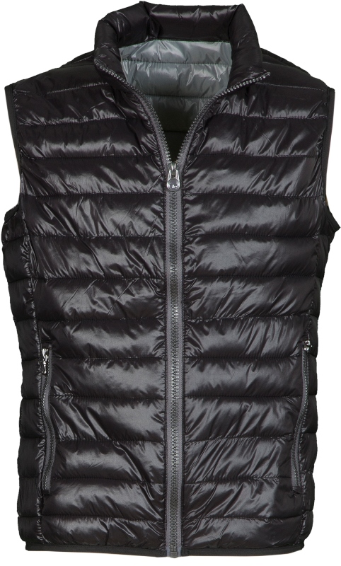 GILET DOUDOUNE TECH-LINE HOMME CHAUD / RESPIRANT. NYLON HAUTE DENSITE, 38 G/M². TS à 3XL - NOIR