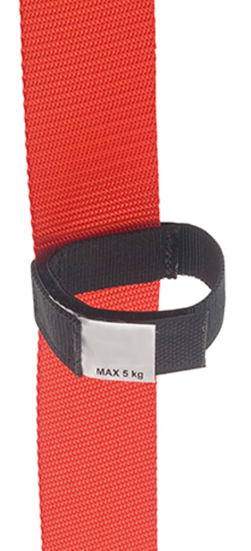 ANNEAU PORTE-MATERIEL ASSEMBLABLE PAR VELCRO, POUR TOUS TYPES DE HARNAIS. CHARGE MAX 5 KG.