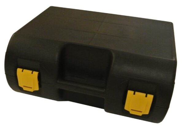 MALETTE DE RANGEMENT ABS EASY BOX 23. DIM 310 X 410 X 180 MM. 23 L. COLORIS NOIR/JAUNE.