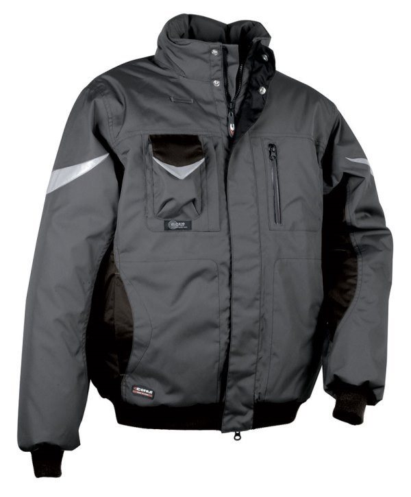 BLOUSON WINTER WORKWEAR, 100% POLYESTER/PU 200 G/M². EN ISO 13688, EN 343. T42 À 62 - GRIS FONCE