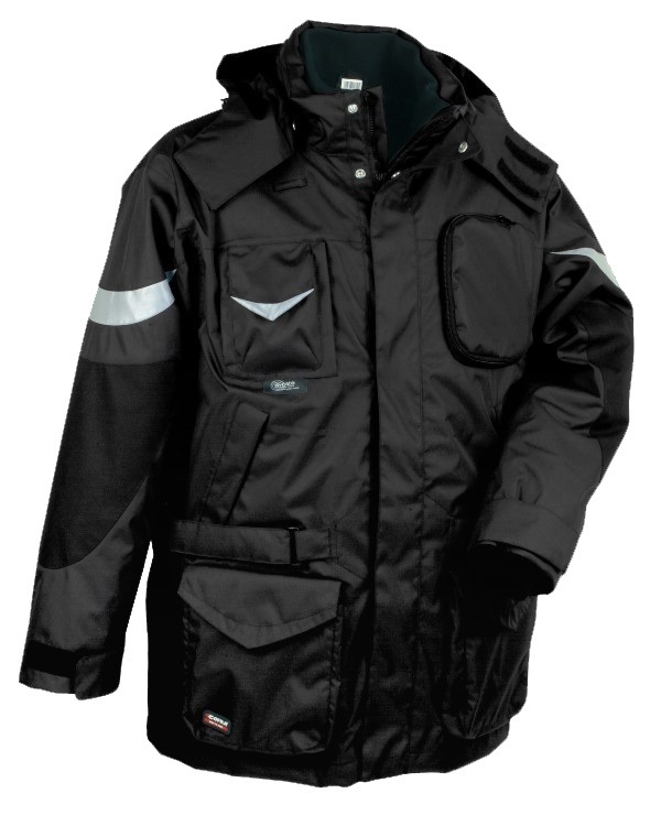 PARKA 4 EN 1 WINTER WORKWEAR, 100% POLYESTRE/PU 200 G/M². EN ISO 13688, EN 342, EN 343. T42 À 62 - NOIR