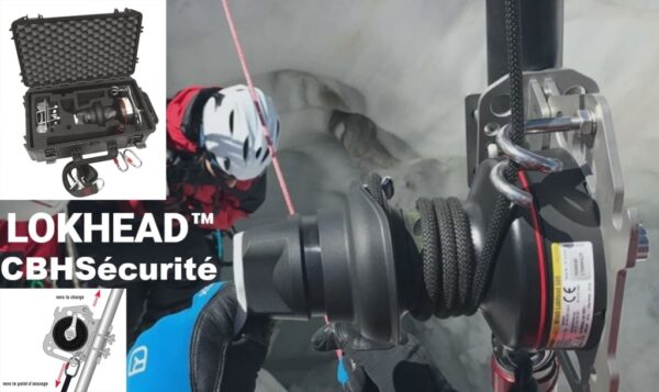 KIT TREUIL A CORDE LOKHEAD, WINCH POUR CORDE SANS FIN ADAPTABLE SUR LE TREPIED HPTM9 HARNAISPRO. HARKEN INDUSTRIAL.