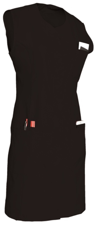 BLOUSE JADE PRESSIONS SANS MANCHES. UNI 65% POLYESTER / 35% COTON. T36/38 A 60/62 - NOIR