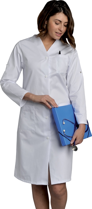 BLLOUSE JULIE. PRESSIONS MANCHES TRANSFORMABLES. UNI POLYESTER / COTON. T36/38 A 60/62 - BLANC