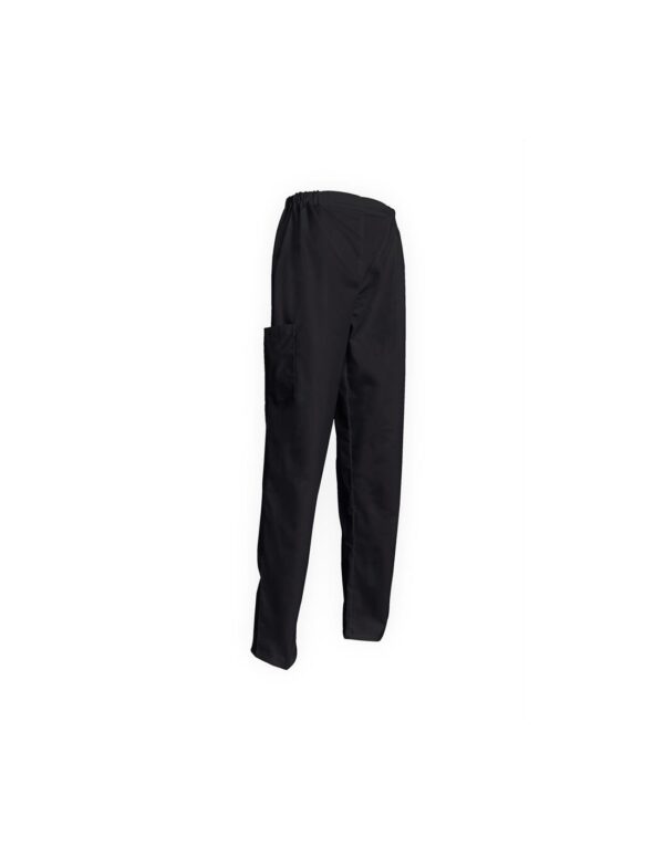 PANTALON JUSTINE VENTRE PLAT, 1 POCHE COTE. UNI POLYESTER / COTON. T0 (36/38) A 6 (60/62) - NOIR