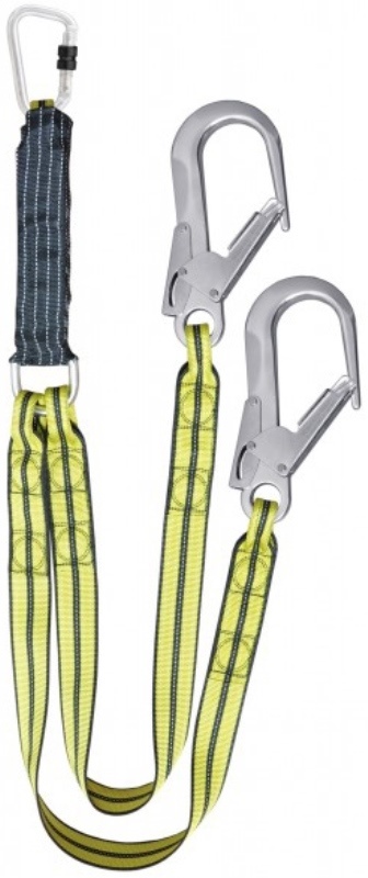 LONGE ANTICHUTE ANTISTATIQUE SANGLE Y AVEC ABSORBEUR D’ÉNERGIE INTÉGRÉ ET CONNECTEURS. ABSORBER-SY 150 MGO ATEX.