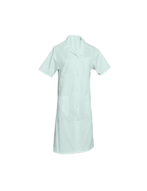 BLOUSE MADONA. PRESSIONS MANCHES COURTES. UNI POLYESTER / COTON. T0 (36/38) à 6 (60/62) - VERT NIL