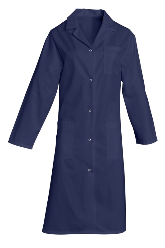 BLOUSE MADONA PRESSIONS MANCHES LONGUES. UNI 65% POLYESTER / 35% COTON. T36/38 A 60/62 - MARINE