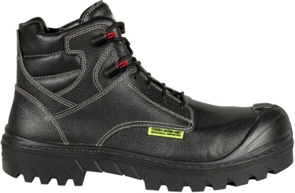 CHAUSSURE DE SECURITE HOMME, HAUT, NOIR, PROTECTION METATARSE 100J, BOUT RECOUVERT - CE EN ISO 20345 S3 M HI CI HRO SRC - 39/48