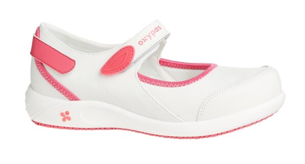 CHAUSSURE FEMME PIED SENSIBLE, PARAMEDICAL/COLLECTIVITES ROSE FUCHSIA, ANTIDERAPANT - CE EN ISO 20347 SRC ESD - 36/42