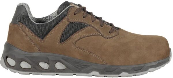 TENNIS DE SECURITE HOMME ECO-RESPONSABLE MARRON, HYDROFUGE - CE EN ISO 20345 S3 SRC
