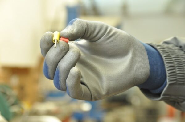 GANT PRECISION, MANUTENTION FINE, POLYAMIDE TRICOTE 1 PIECE JAUGE 13 ENDUCTION PU GRIS T7 A 11