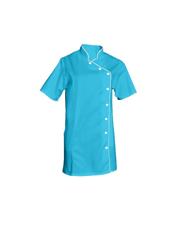 TUNIQUE ODILE. PRESSIONS MANCHES COURTES. UNI POLYESTER / COTON. T0 (36/38) à 6 (60/62) - ATOLL