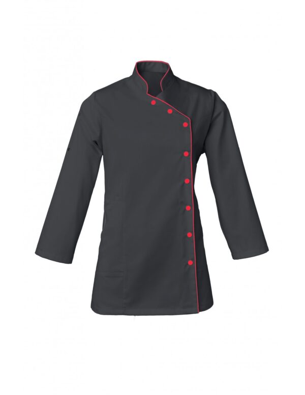 TUNIQUE ODILE. PRESSIONS MANCHES REGLABLES. UNI POLYESTER / COTON. T0 (36/38) à 6 (60/62) - NOIR