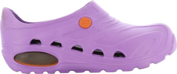 SABOT FERME MIXTE, AGRO/PARAMEDICAL/COLLECTIVITES MAUVE, ANTIDERAPANT, METAL FREE - CE EN ISO 20347 OB A E SRC ESD - 35/36