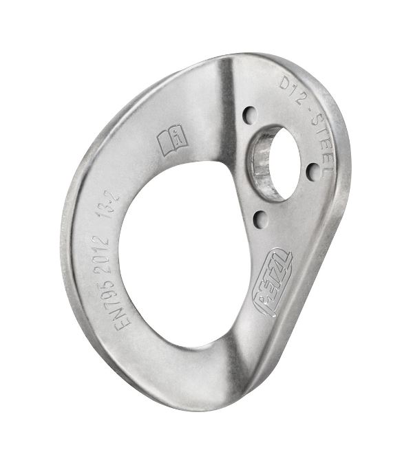 PLAQUETTE D'ANCRAGE POUR ROCHER ET BETON, EN ACIER STANDARD. CŒUR STEEL PETZL. LOT DE 20.