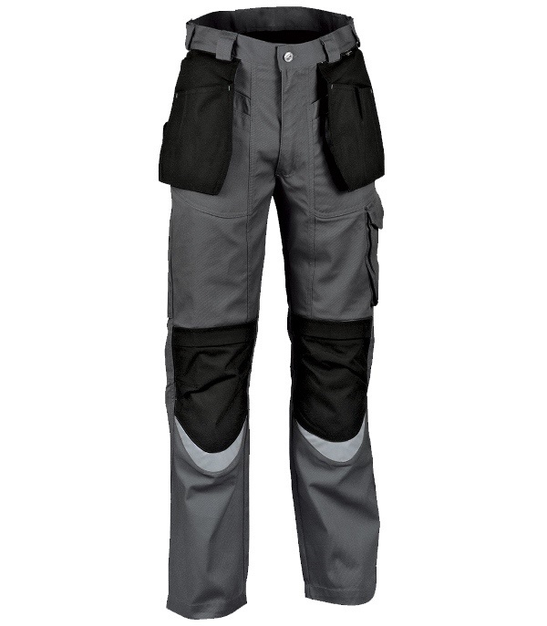 PANTALON ÉTÉ HOLSTER WORKWEAR. COTON / POLYESTER 245 G/M². EN ISO 13688 (EN 14404 - NIVEAU 1 / TYPE 2). T38 À 58 - GRIS FONCE