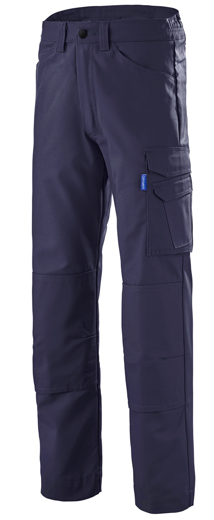 PANTALON HOMME POCHES GENOUX 100% METAL FREE KLINE. COTON / POLYESTER, 300 G/M². EN ISO 13688, EN 14404 A1. T64/66 - MARINE