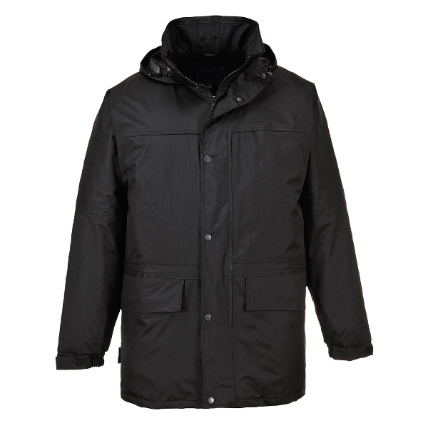 PARKA VIGILE UNISEXE INTEMPERIES IMPER / RESPIRANT ACTION. 100% POLYESTER, 430 G/M² - TXS A 3XL - NOIR