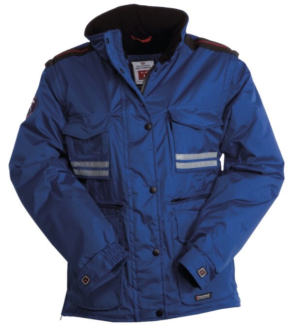PARKA FEMME 2 EN 1 BADGE SYSTEM FEMME RIPSTOP MATELASSE. 100% POLYESTER RIPSTOP 240T 180 G/M². EN ISO 13688. TS à L - BLEU ROYAL