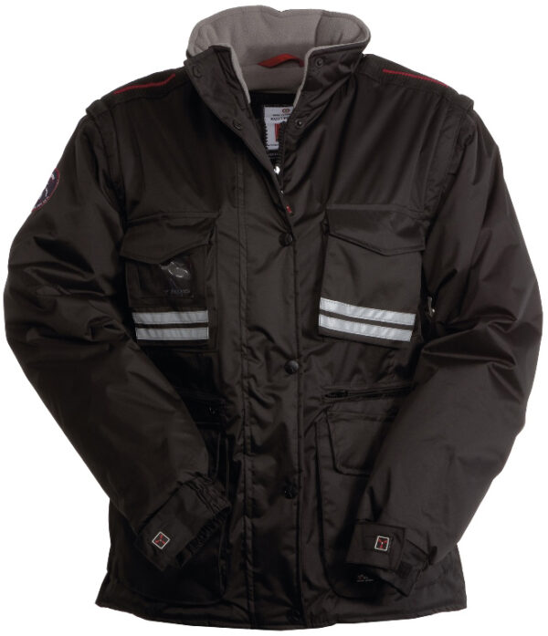 PARKA FEMME 2 EN 1 BADGE SYSTEM FEMME RIPSTOP MATELASSE. 100% POLYESTER RIPSTOP 240T 180 G/M². EN ISO 13688. TS à L - NOIR