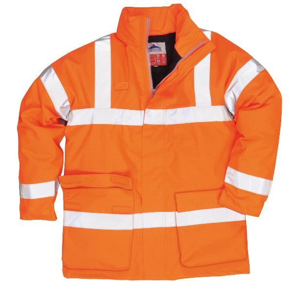 PARKA UNISEXE INTEMPERIES FR MULTIRISQUES HAUTE VISIBILITE ATEX IMPER/RESPIRANT. TAILLE XS A 5XL - ORANGE